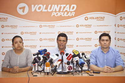 Buscan a Leopoldo e investigan a Machado 2 1171 RP Leopoldo Lopez 27 ene 2014 1