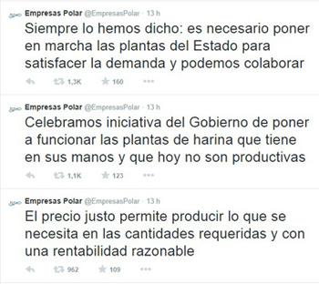 Hay harina de maíz y sin aumento por ahora 3 1385 9 A 3