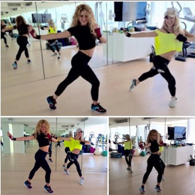 Shakira muestra sus abdominales en Instagram 1 1640 E