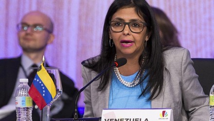 La ministra de Relaciones Exteriores de Venezuela Delcy Rodriguez