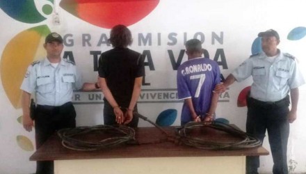 Detenidos por robo de cable