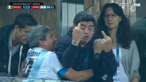 El argentino realizó señas obscenas luego de que Marcos Rojo anotara el gol de la victoria ante Nigeria 