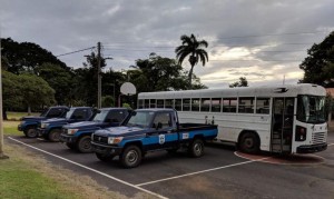 Parte de los vehículos donados por Estados Unidos a la Policía de Nicaragua
