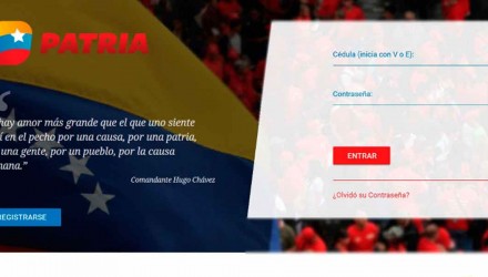 Portal web Carnet de la Patria