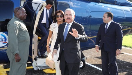 Presidente dominicano Danilo Medina helicóptero