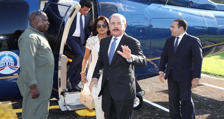 Presidente dominicano Danilo Medina helicóptero