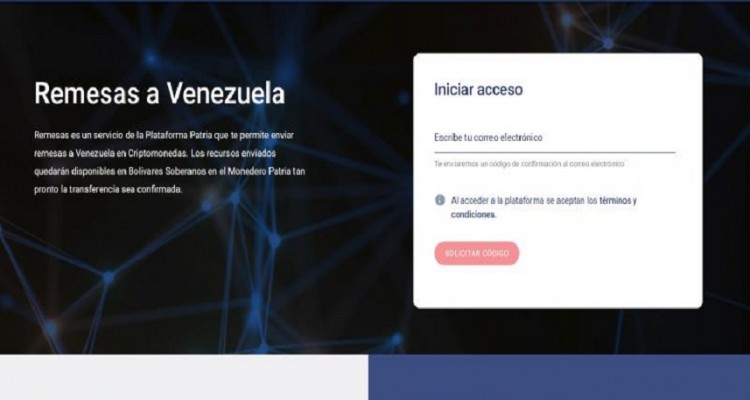 Activaron la recepción de remesas a través de la plataforma Patria 1 Patria Remesas
