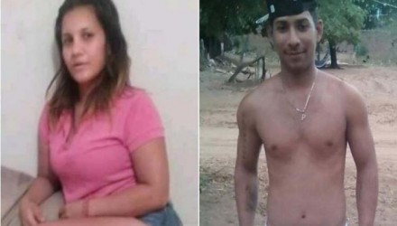 mujer asesinada y su presunto agresor 696x447