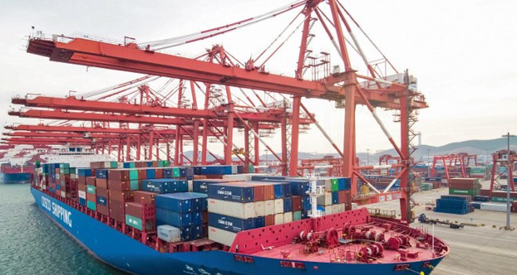 comercio china puerto buque