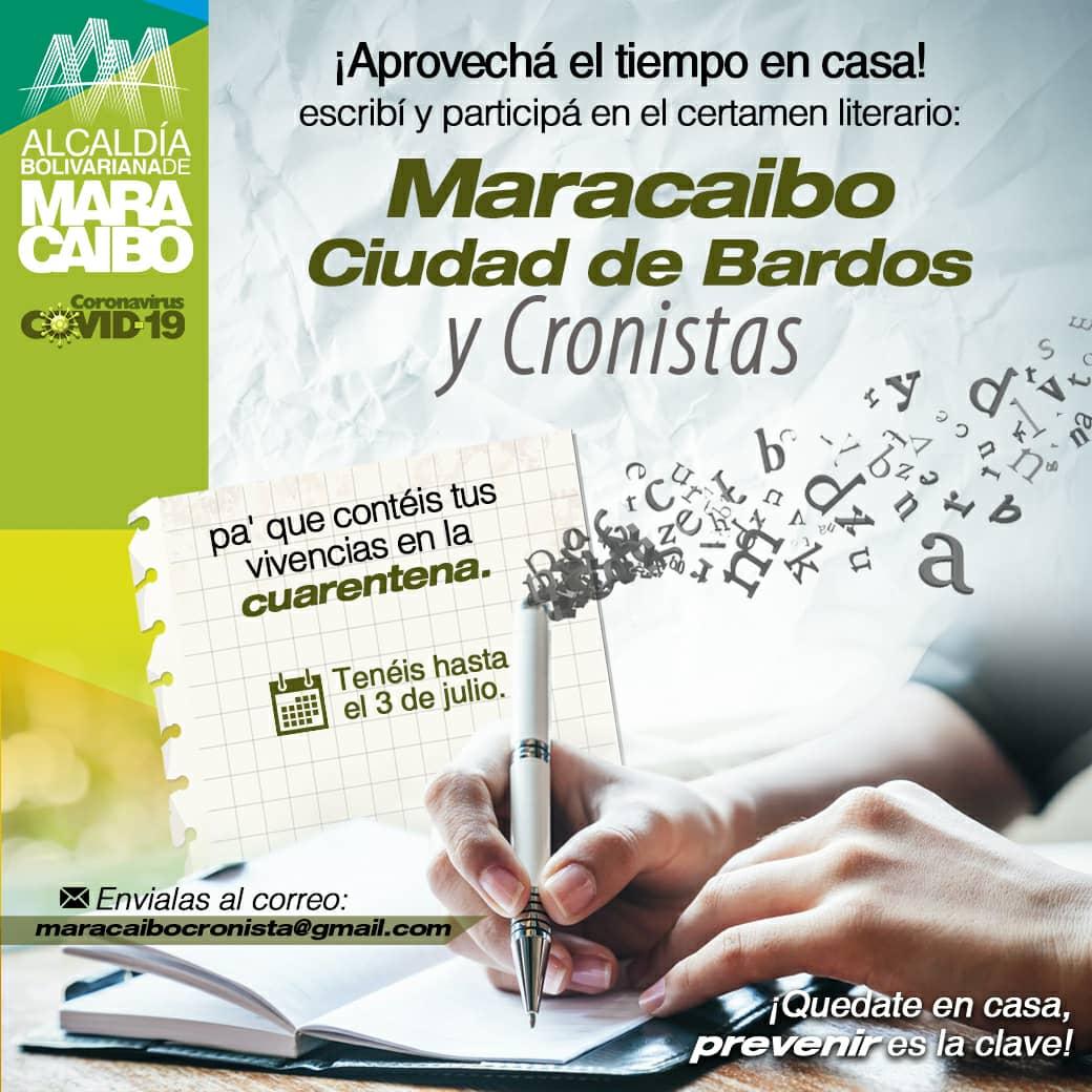 Participa en el certamen literario Maracaibo Ciudad de Bardos y Cronista