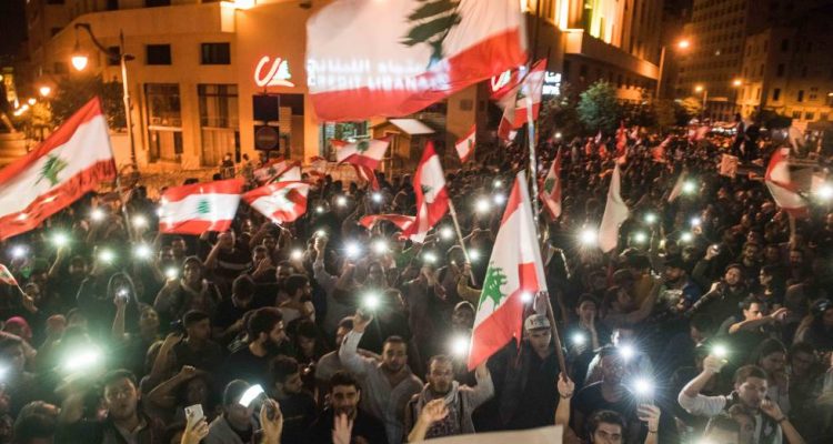 protestas en el libano