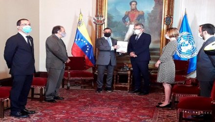 Entrega de Informe a representante de la ONU b