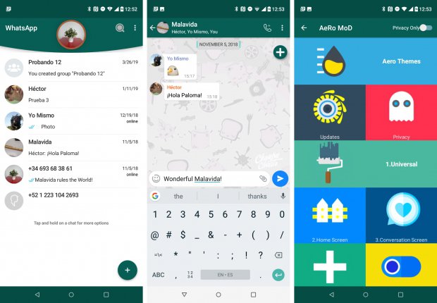 whatsapp aero