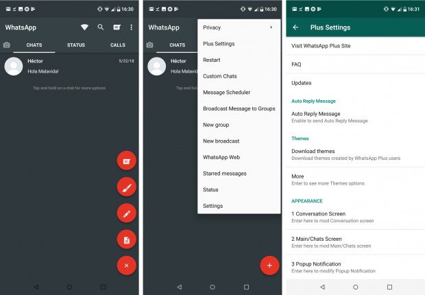 whatsapp plus esta entre los mods mas famosos