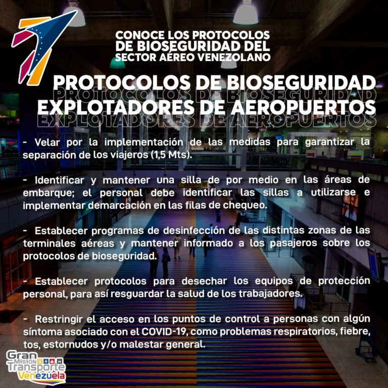 Si viaja debe leer esto: conozca las normas de bioseguridad en aeropuertos del país 3 PROTOCOLO AEROPUERTOS 2 768x768 1
