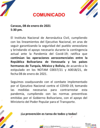 INAC mantiene restricciones aeronáuticas hasta el 14 de febrero 2 Sin tituloinac