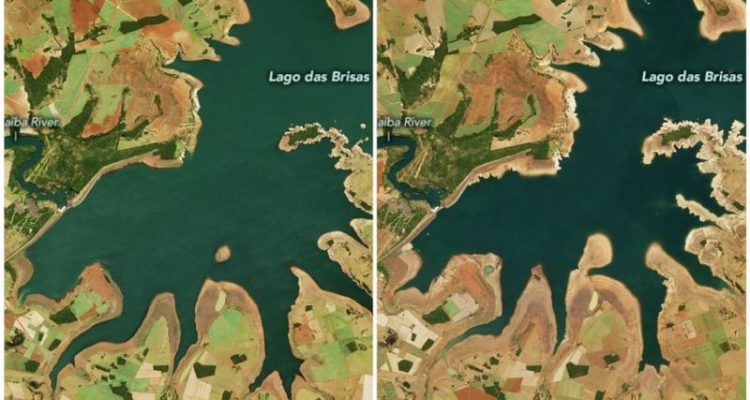 Las imágenes de la NASA que muestran la mayor sequía en casi un siglo en Brasil 1 NASA