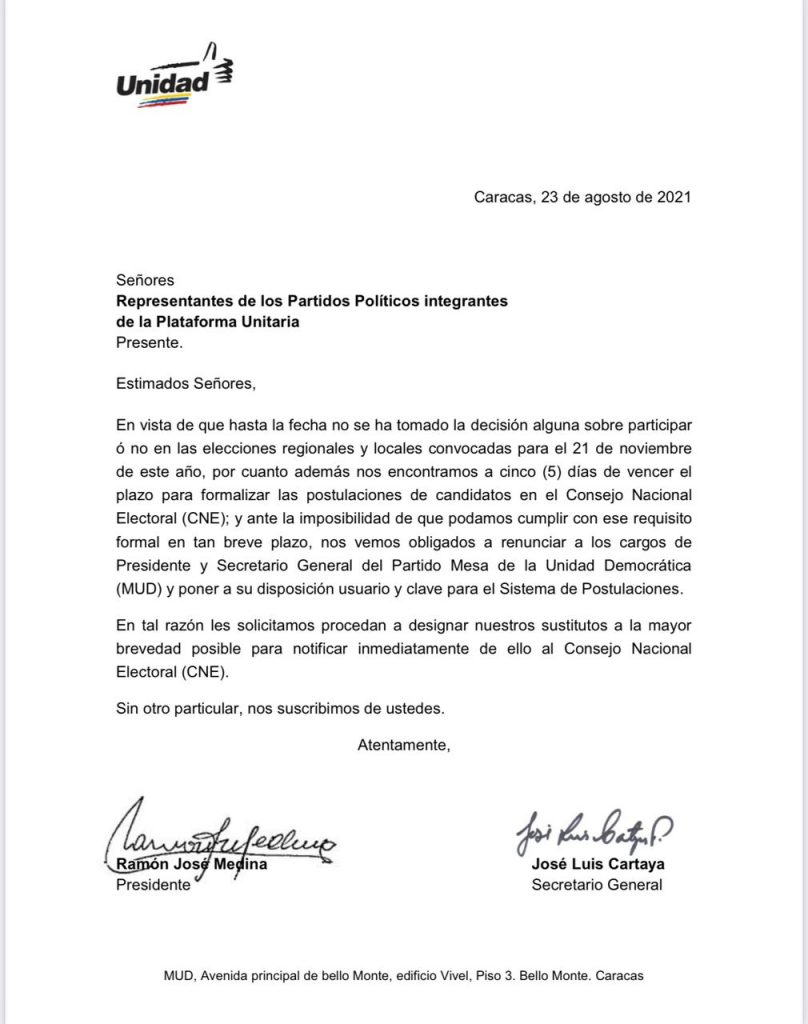Renuncian Presidente y Secretario General de la Mesa de la Unidad Democrática 2 renuncian presidente y secretario general de la mesa de la unidad democratica 82292