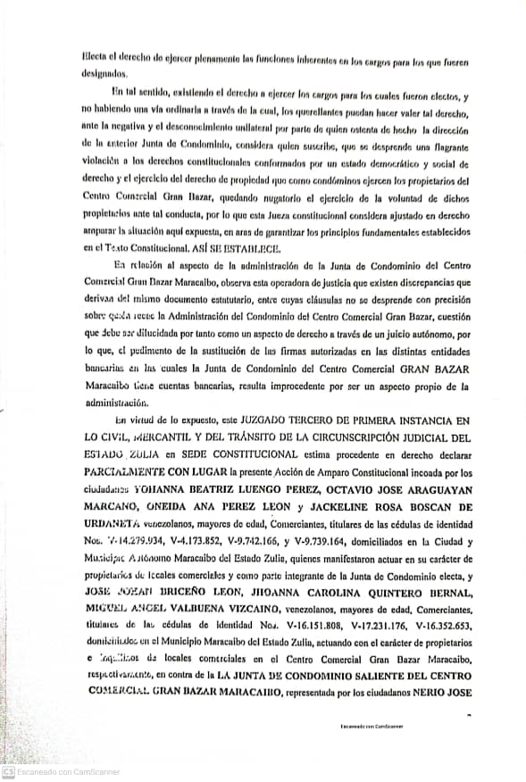 Gran Bazar: Tribunal ratificó validez de la elección de la junta de condominio 4 WhatsApp Image 2022 05 26 at 10.45.33 AM 2