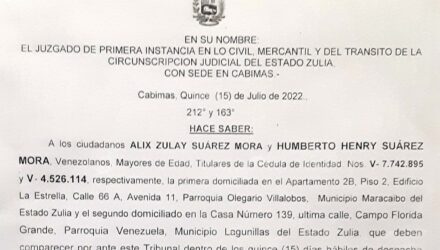 2022 09 02 Cartel de Citación caso Mildred Suárez Veronica Lugo scaled e1661360553317