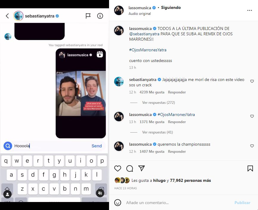 ¿Habrá colaboración entre Lasso y Sebastián Yatra? 2 Captura 10
