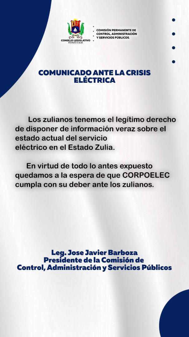 Barboza: solicitamos explicación del deterioro del servicio eléctrico en el Zulia 4 WhatsApp Image 2022 09 07 at 10.05.27 AM 1