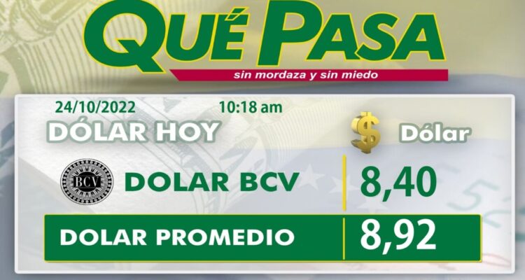 Dólar paralelo abrió en Bs. 8,92 por unidad este #24Oct 1 Dolar 8