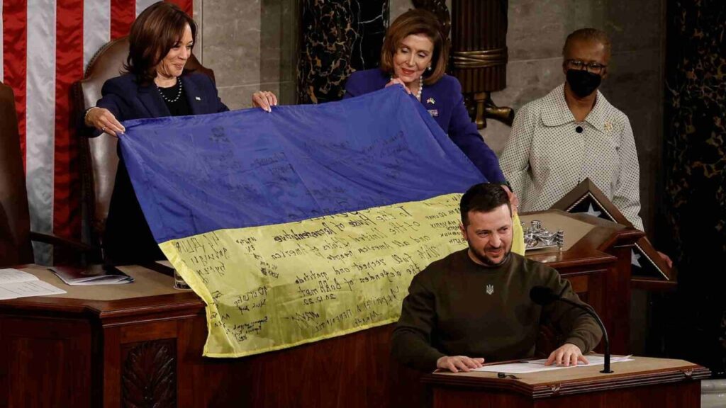 Bandera ucrania zelensky eua