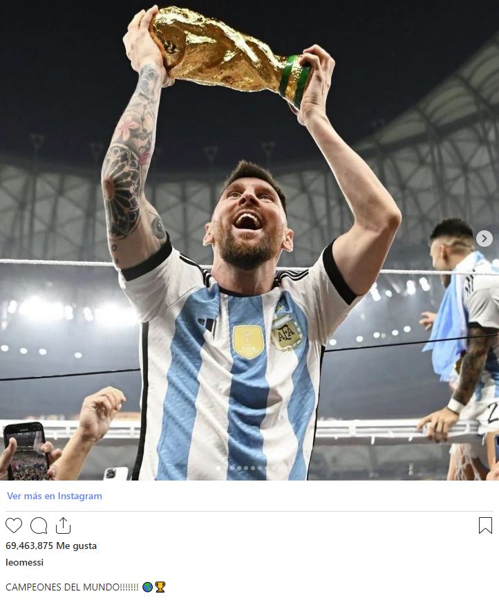 Publicación de Messi es la que tiene más me gusta en la historia… superó al huevo 2 Leo