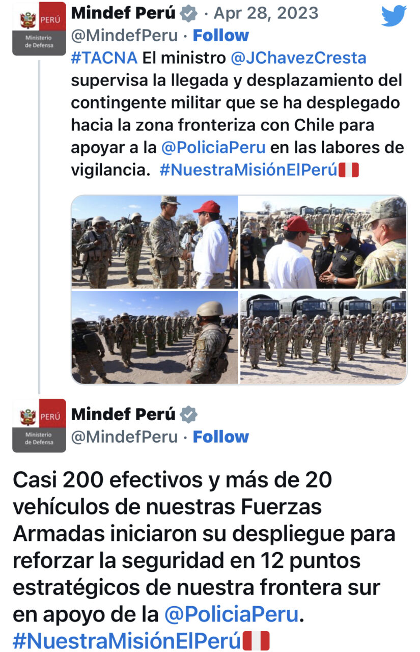 Perú despliega militares y policías en frontera con Chile 2 925EF3B7 730C 4308 8BC0 8106903DAFDD