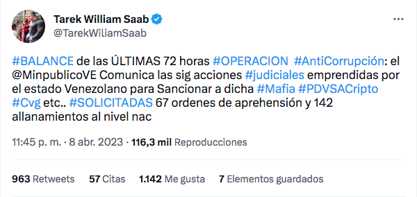 Fiscal anunció mas de 65 nuevas órdenes de aprehensión en proceso por drama de corrupción 2 Captura de pantalla 2023 04 09 a las 13.14.54