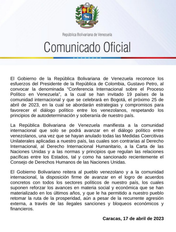 Muchas expectativas con al reunión del 25 de abril... ¿se retomará el diálogo entre el gobierno y la oposición? 2 dialogo