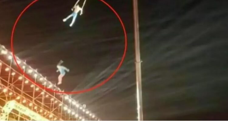 Trapecista murió en pleno show al caer de una altura de 9 metros en China (Hay video) 1 Tropecista