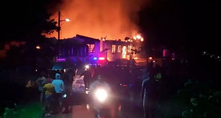 Incendio en Guyana