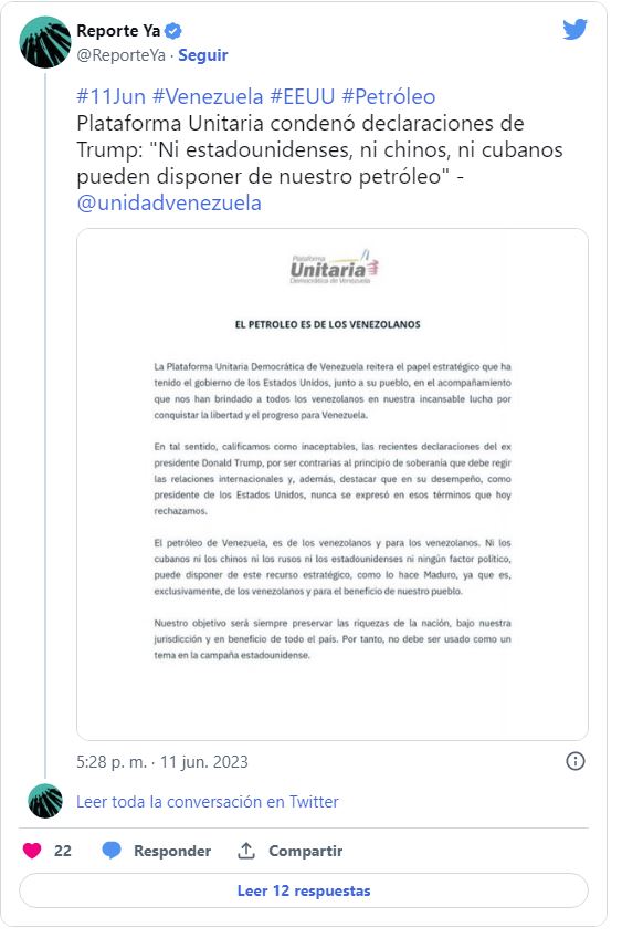 Comunicado plataforma