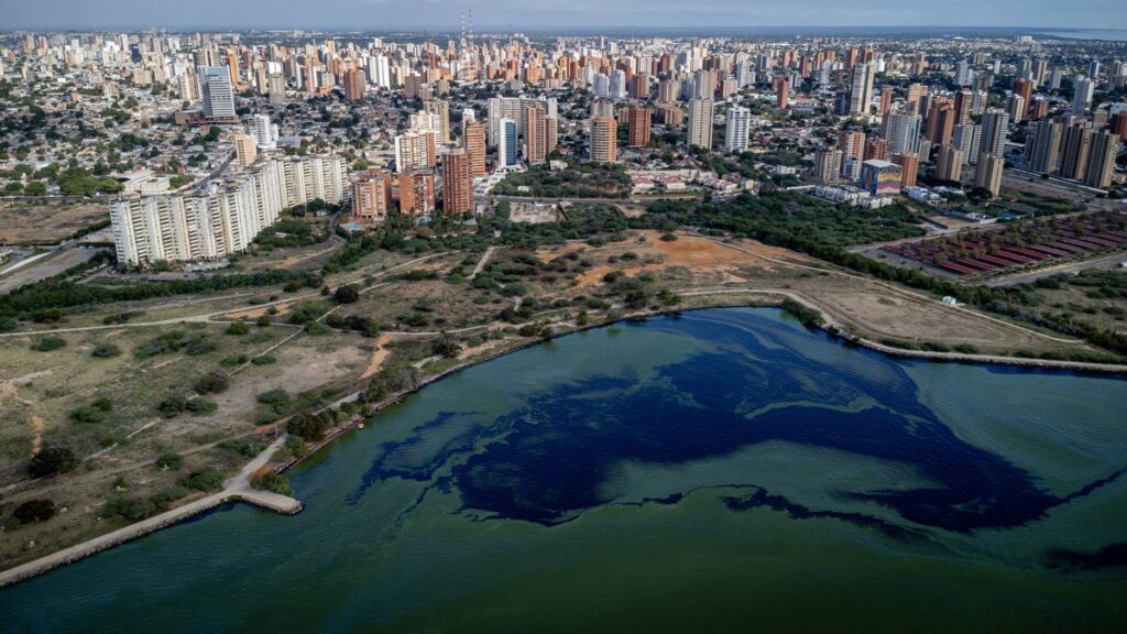 PDVSA arrancó la limpieza del Lago de Maracaibo por derrames petroleros 2 Derrame en el Lago de Maracaibo
