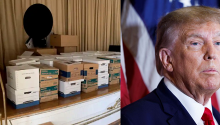 Donald Trump almaceno documentos clasificados