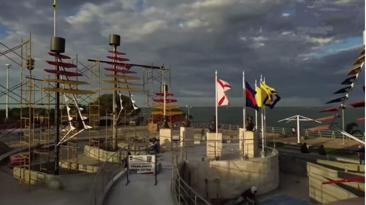 Avanzan a toda marcha los trabajos en el Monumento Épico Bicentenario de la Batalla Naval del Lago de Maracaibo en la Vereda del Lago 2 Monumento historico