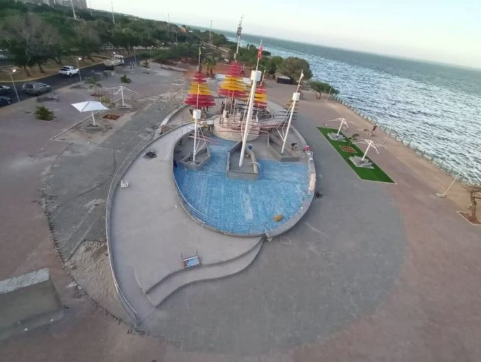 Avanzan a toda marcha los trabajos en el Monumento Épico Bicentenario de la Batalla Naval del Lago de Maracaibo en la Vereda del Lago 4 Zulia