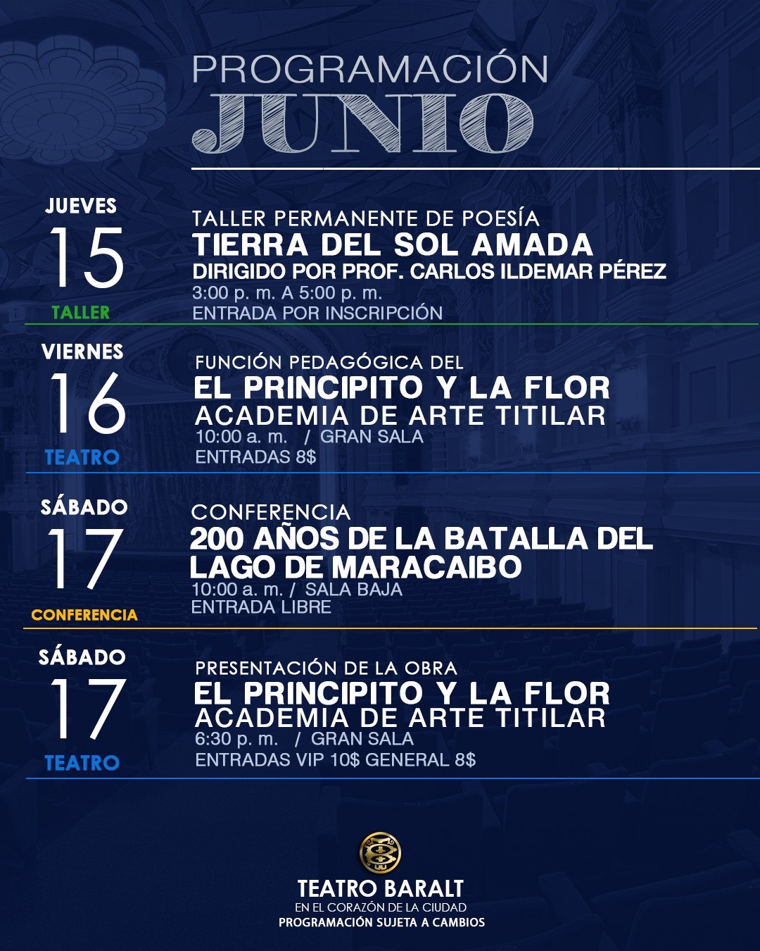 Juego de Damas: Una obra que te transportará a un mundo de emociones (+ Programación del mes) 2 prog baralt1