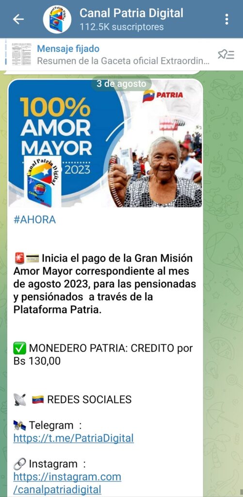 Comenzó el pago de la «Gran Misión Amor Mayor» del mes de agosto 2 GranMisionAmorMayorAgosto2023