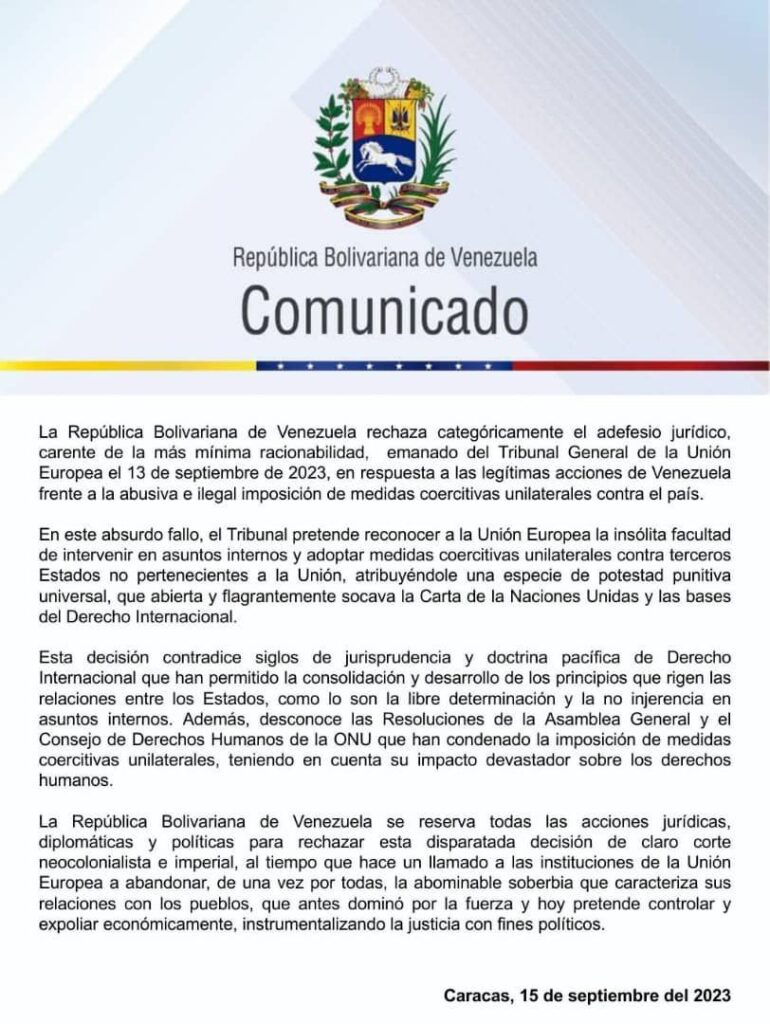 ComunicadTribunalEuropeoVenezuela