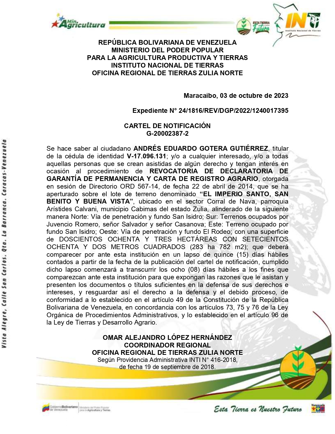 2023 10 04 EL IMPERIO SANTO
