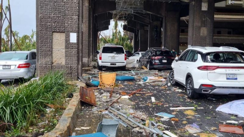 Al menos 27 muertos y 4 desaparecidos dejó el huracán Otis en su paso por México (+Videos y Fotos) 2 Huracan Otis