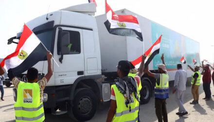 tercer convoy de ayuda humanitaria a gaza desde egipto 13213