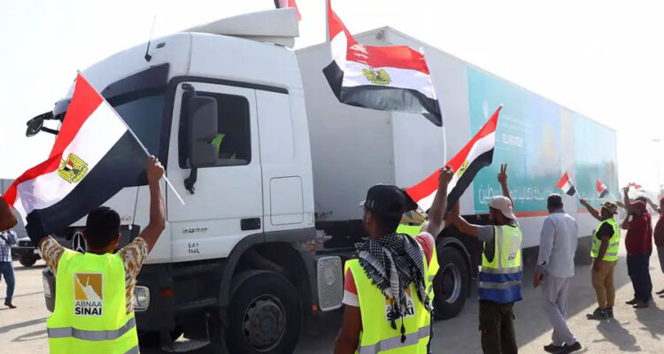 tercer convoy de ayuda humanitaria a gaza desde egipto 13213