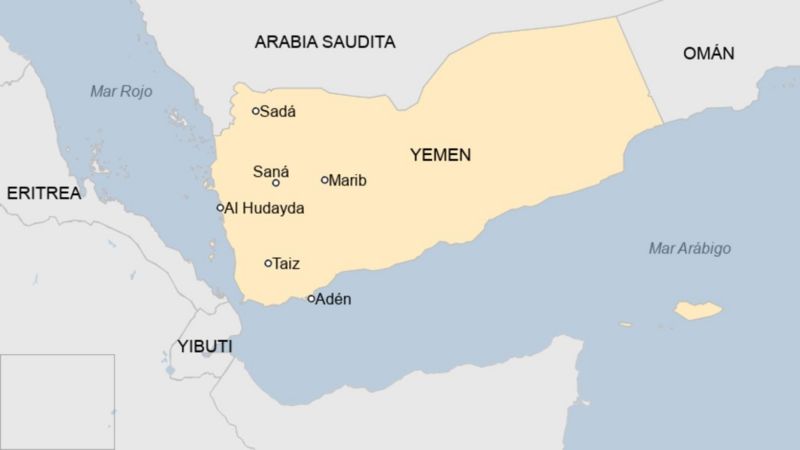 Mapa Yemen