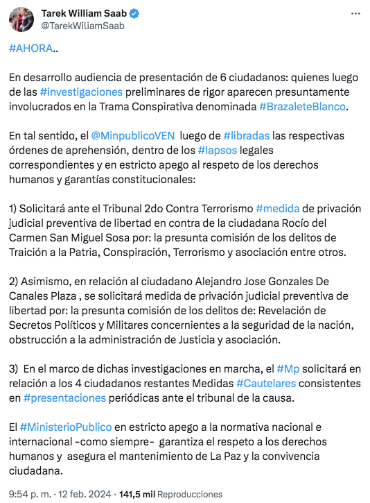 Rocío San Miguel imputada por traición a la patria y terrorismo 2 Captura de pantalla 2024 02 13 a las 9.13.49