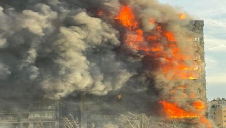 Incendio en Valencia Espana