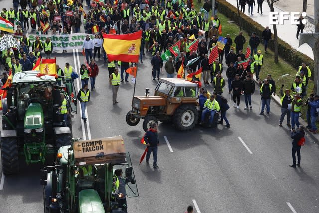 Los tractores llegaron de nuevo a Madrid y son recibidos por miles de manifestantes 2 Madrid tractores